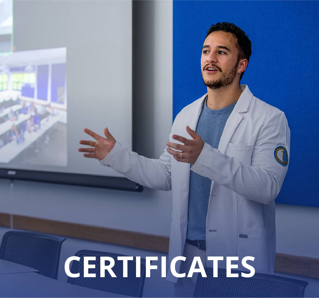 GVSU Student Presenting to peers